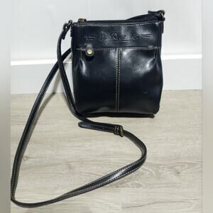 Vintage Relic The Genuine Original Black  Saddle Crossbody Shoulder Bag